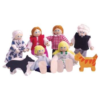 Bigjigs Toys Wooden Doll Family Set