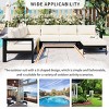 115.7" Modern Modular Outdoor U-Shaped Aluminum Patio Sectional Sofa with Water-Repellent Cushions, Black Frame Gray Seats for Garden -3irtyhousy - 2 of 4