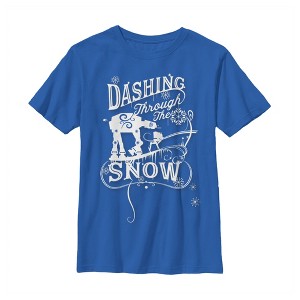 Boy's Star Wars Christmas AT-AT Dashing Snow T-Shirt - 1 of 4