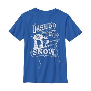 Boy's Star Wars Christmas At-at Dashing Snow T-shirt : Target