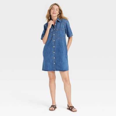 Women's Short Sleeve Mini Shirtdress - Universal Thread™ : Target