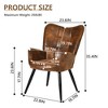 Homy Casa Wingback Accent Chair with Arms and Cushioned Seat for Living Room or Bedroom - 3 of 4