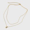 14K Gold Dipped Initial Bubble Multi-Strand Pendant Necklace - A New Day™ Gold - 3 of 4