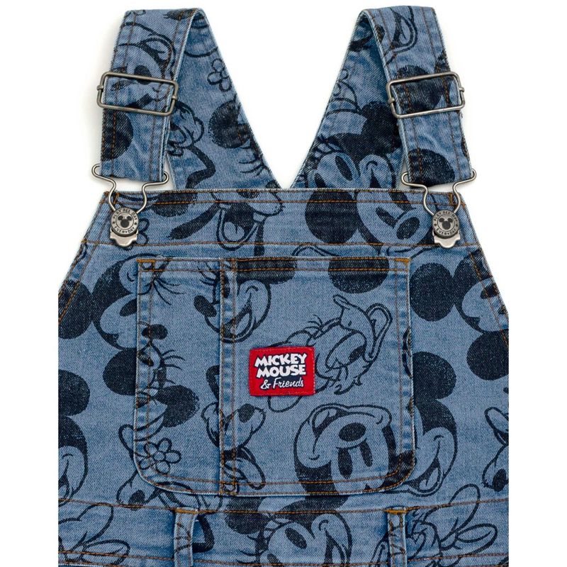 Disney Mickey Mouse Toddler Boys Short Overalls Blue 3T, 3 of 5
