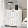 Flip Open Storage Box With Wheels, Movable Storage Cabinet, Kitchen Shelf, Movable Storage Island, Home Organization - 3 of 4