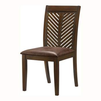 Set of 2 Coulter Padded Seat Side Chairs Walnut/Brown - HOMES: Inside + Out