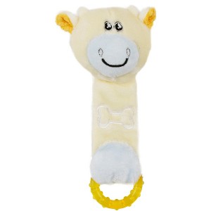 Pet Life Moo-Born Plush and Rubber Squeaking Newborn Teething Cat and Dog Toy - 1 of 1
