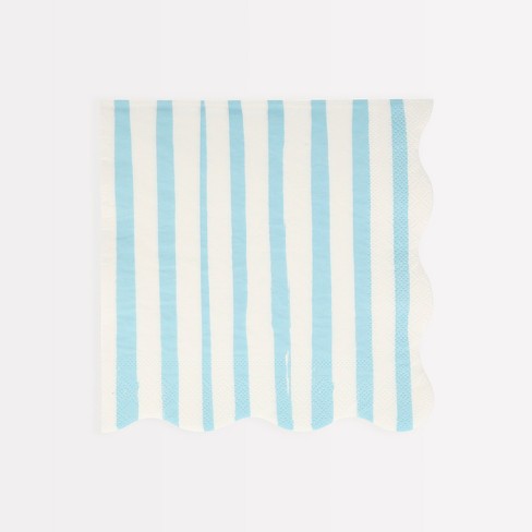 Meri Meri Blue Stripe Large Napkins (Pack of 16) - image 1 of 3