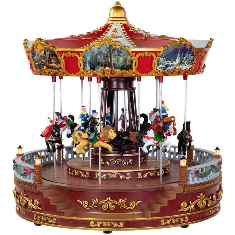 Northlight 14" LED Lighted Animated and Musical Carousel Christmas Decoration, 1 of 7