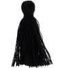 John Bead 1in Black Cotton Tassels Ornament for DIY Crafts Party Decorations, 20pcs - 3 of 4