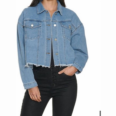 Women's Kacey Sparkles Rhinestone Fringe Denim Jacket - Savannah Jane