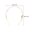 Unique Bargains Women's Hollow Out Leaves Metal Headbands Gold Tone 1 Pc - 4 of 4