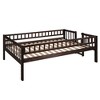 NicBex Full Bunk Bed Convertible Triple Pine Frame with Slide, Short Ladder, Long Ladder and Full Length Guardrail, No Box Spring Required - 4 of 4