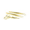 O'Creme Stainless Steel Precision Kitchen Culinary Fine-Tip Tweezer Tongs, Set of 3 - 2 of 3