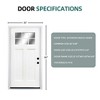 New Design Fiberglass Composite Door Right Hand Inswing Entrance Door White Exterior Front Entry Doors With 4-9/16 Frame - 3 of 4