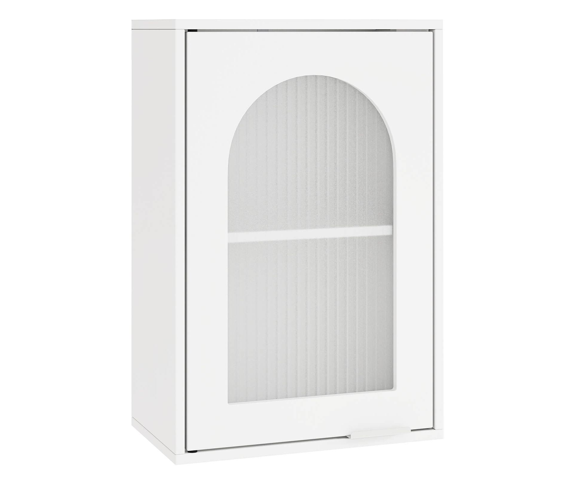 Costway Bathroom Wall Cabinet Medicine Cabinet with Tempered Glass Door & Adjustable Shelf White/Black/Brown/Gray/Natural