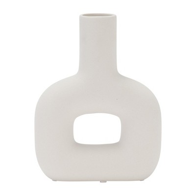 Sagebrook Home 8" Dolomite Open Cut-Out Vase Contemporary Abstract Table