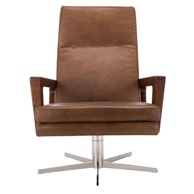 Damien Armchair Chocolate/Dark Walnut - Safavieh