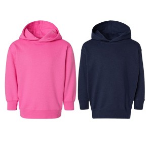 EG PRO Toddler Girl Hoodies Pullover Fleece Sweatshirts - 2 Pack - 1 of 4