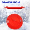 Slippery Racer Heavy-Duty Cold Weather Downhill Pro Adults and Kids Plastic Outdoor Winter Saucer Disc Snow Sleds with Handles. (3 Pack) - 4 of 4