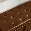 KTMBDW 48" Ottoman with Storage, Storage Ottoman Bench with Safety Hinge, Upholstered Entryway Bench with Seating for Bedroom, Living Room - 4 of 4