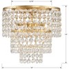 Crystorama Lighting Gabrielle 3 - Light Flush Mount in  Antique Gold - image 4 of 4