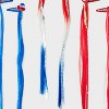 Girls' 6pk 4th of July Faux Hair Clip Set - Cat & Jack™ Blue/White/Red - 4 of 4