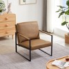 NicBex Leather Accent Chair,Upholstered Living Room Chairs with Mid-Height Backrest and Non-Slip Adsorption Feet,Accent Chairs for Living Room - 2 of 4