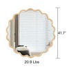 SEVOBAL Wall Mirror Wave Wood Frame Round Mirrors for Wall HD Reflection Large Mirror Big Mirror Bedroom Bathroom Entryway, Beige, 41.7"*41.7"*1.18" - 3 of 4