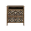 Galano Dobbin Knotty Oak 20.9 in. 2-Drawer Nightstand (Set of 2) - 3 of 4