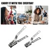 Unique Bargains Stainless Steel Nail Clipper Set for Nail Care Rotatable Silver Tone 2 Pcs - 2 of 4