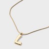 Round Snake Chain "L" Initial Necklace- A New Day™ Gold - 4 of 4