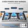 Gas Cooktop with 5 Made in Italy SABAF Power Burners, Max 48300 BTU/hr Built-in Gas Stove top of 304 Stainless steel,NG/LPG Convertible - 2 of 4