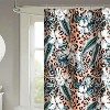 RT Designers Tropical Fiesta Pink Leopard Printed Shower Curtain - 70x72", Multi - image 2 of 3