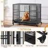 Yaheetech 42-inch Indestructible Dog Crate with Open-Top, Black - image 4 of 4