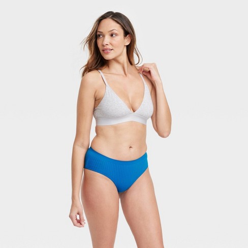 Women's Seamless Pull-On Hipster Underwear - Auden™ Beach Glass Blue L