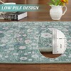 Area Rugs, Washable Floral Rugs, Soft Texture Floral Rug - Non Slip Washable Low Pile Carpet for Bedroom, Living Room, Office, Kids Room - 4 of 4