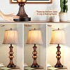 KTMBDW Traditional Touch Lamps for Night Stands Set of 2 - Bedside Lamps with USB, 3 Way Dimmable for Bedroom Living Room End Tables Office, Retro - 3 of 4