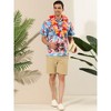 Lars Amadeus Men's Summer Floral Print Short Sleeve Button Down Beach Hawaiian Casual Shirt - 3 of 4