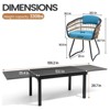 Crestlive Products Modern Aluminum Outdoor Dining sets Expandable Patio Dining Table with arm chairs for 4-10 People Outside - 2 of 4