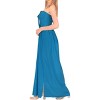 LA LEELA Women's House Daily Routine Evening Wear Solid Smocked Top Maxi Slit Dress Casual Strapless Tube Dresses for Women - 2 of 4