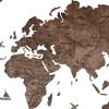 HomeRoots 47" X 79" Dark Brown Wood World Map Hanging Dimensional Sculpture - 4 of 4
