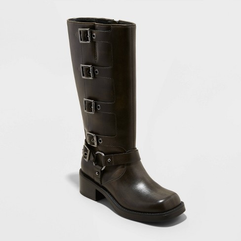 Brown moto boot hotsell