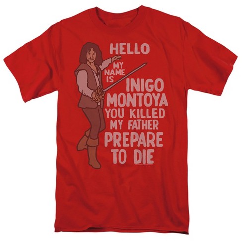 Princess Bride Hello My Name Is Adult T Shirt, Red - image 1 of 4