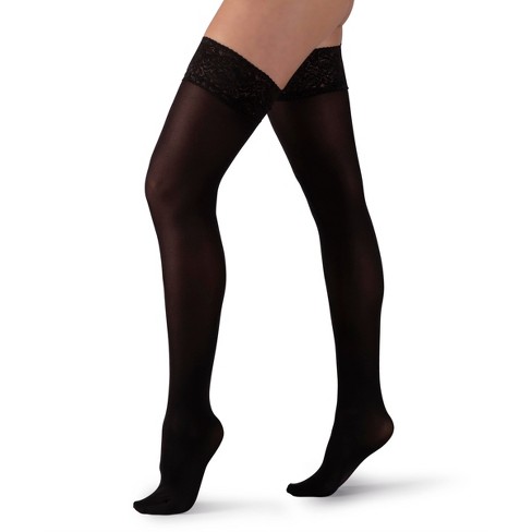 LECHERY Women's Matte Silky Opaque 70 Denier Tights (1 Pair) - S/M, Black