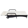 vidaXL Rattan Sun Bed Black, Cream Poly Rattan Adult-sized - 3 of 4