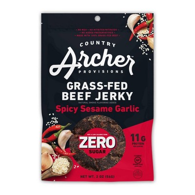 Country Archer Zero Sugar Spicy Sesame Garlic Beef Jerky - 2oz