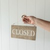 Open or Closed Sign Natural Mango Wood & Metal by Foreside Home & Garden - 3 of 4