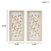 Gulches Natural Capiz & Gold Foil 2-Piece Shadowbox Wall Decor Set - Coastal Elegance - 4 of 4