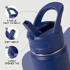 12oz Kids Water Bottle for School, Toddler Water Bottles with Straws, Insulated Water Bottles for Boys&Girls - 4 of 4
